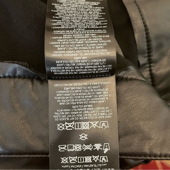 Jairo Zip Faux-Leather Leggings Sz. Large - Picture 4 of 14